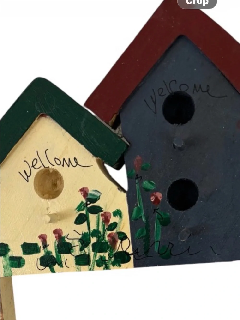 Wooden hand painted cat shelf sitter/ shelf edge decor